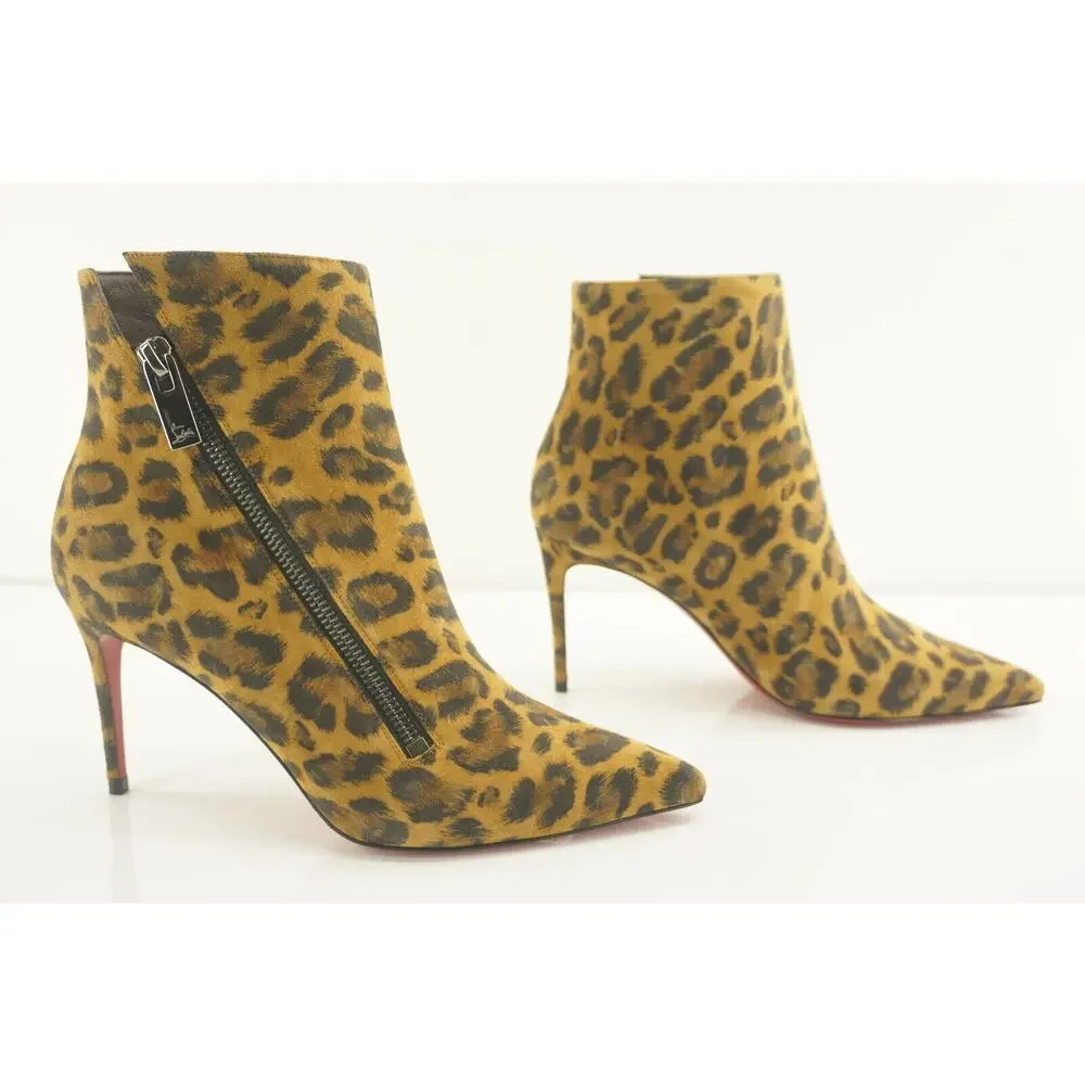 Christian Louboutin Birgikate Stiletto Ankle Bootie Size 35.5 NIB $1245 Leopard